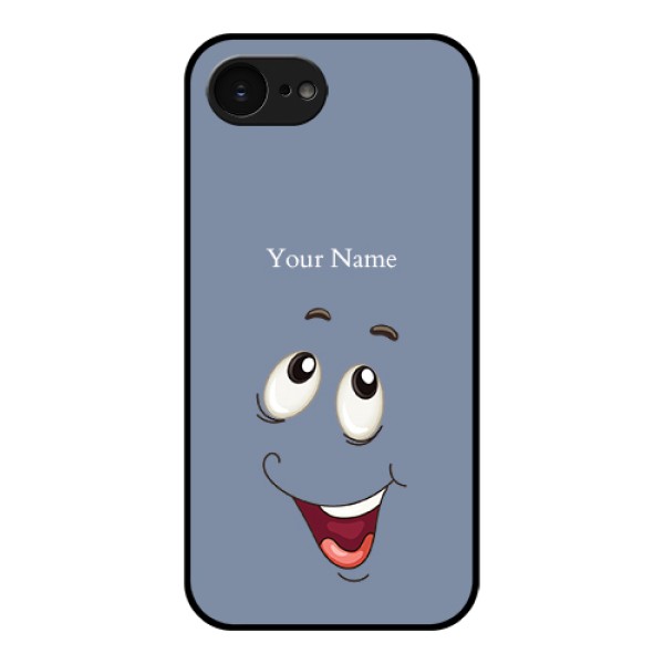 Apple iPhone 17e Custom Glass Phone Case - Laughing Cartoon Face Design Apple iPhone 17e Custom Glass Phone Case - Laughing Cartoon Face Design
