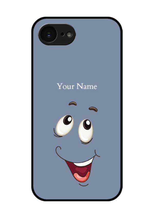 Apple iPhone 17e Custom Glass Phone Case - Laughing Cartoon Face Design