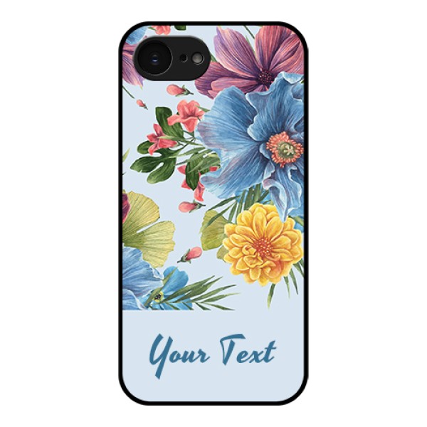 Apple iPhone 17e Custom Glass Phone Case - Stunning Watercolored Flowers Painting Design