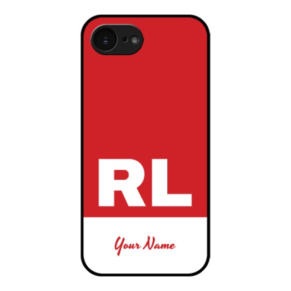 Apple iPhone 17e Custom Glass Phone Case - Dual Tone Custom Text Design Apple iPhone 17e Custom Glass Phone Case - Dual Tone Custom Text Design
