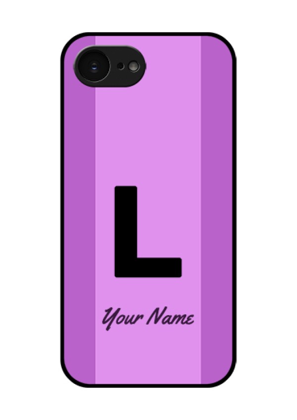 Apple iPhone 17e Custom Glass Phone Case - Tricolor Custom Text Design