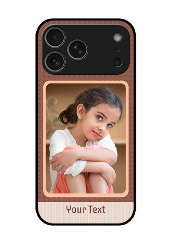 Apple iPhone 18 Pro Max Custom Glass Phone Case - Simple Pic Upload Design