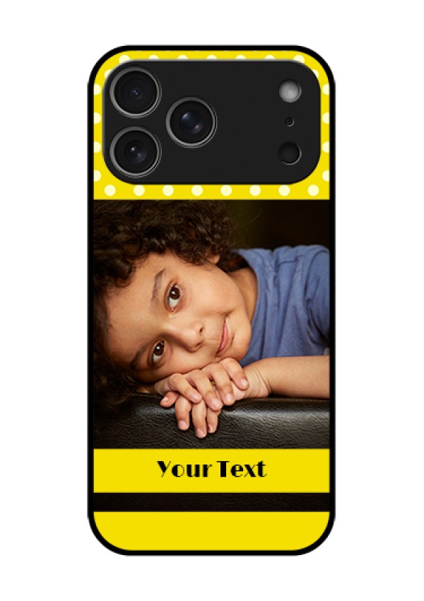 Apple iPhone 18 Pro Max Custom Glass Phone Case - Bright Yellow Case Design