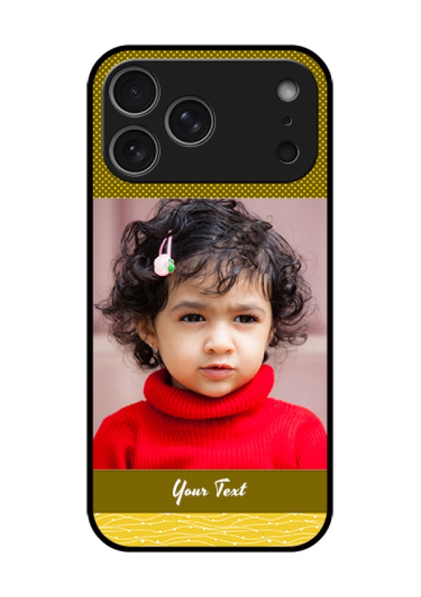 Apple iPhone 18 Pro Max Custom Glass Phone Case - Simple Green Color Design
