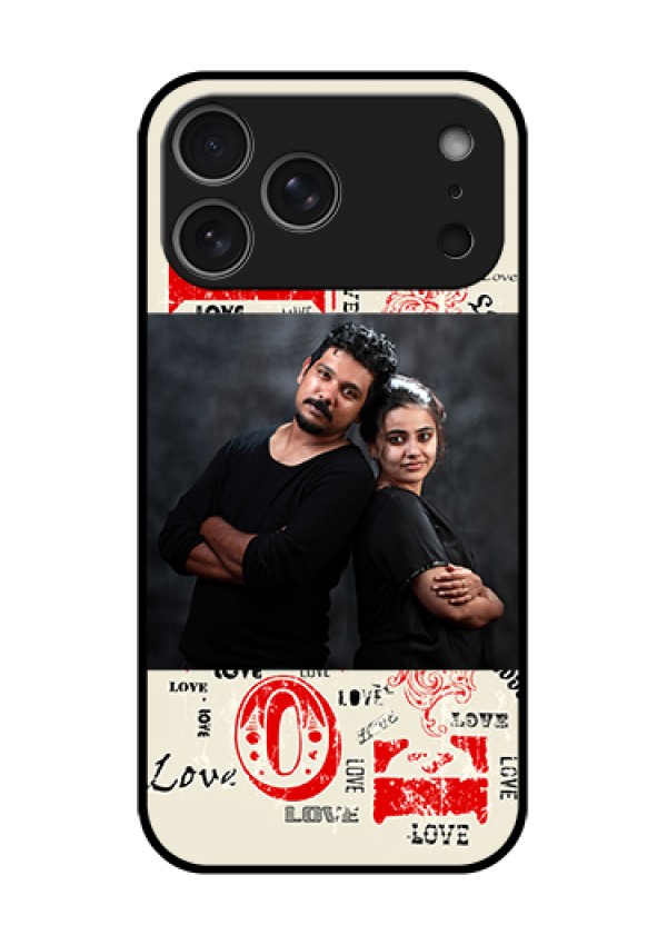 Apple iPhone 18 Pro Max Custom Glass Phone Case - Trendy Love Design Case