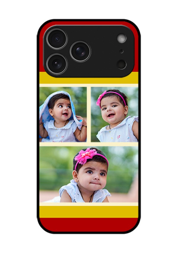 Apple iPhone 18 Pro Max Custom Glass Phone Case - Multiple Pic Upload Design