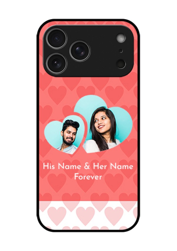 Apple iPhone 18 Pro Max Custom Glass Phone Case - Couple Pic Upload Design