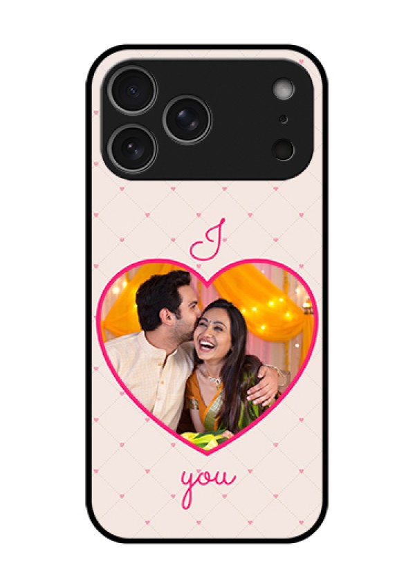 Apple iPhone 18 Pro Max Custom Glass Phone Case - Heart Shape Design
