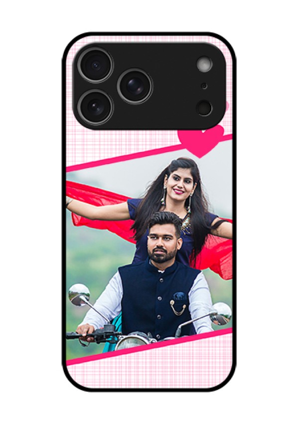 Apple iPhone 18 Pro Max Custom Glass Phone Case - Love Shape Heart Design