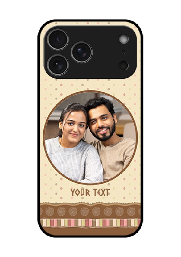 Apple iPhone 18 Pro Max Custom Glass Phone Case - Brown Dotted Mobile Case Design
