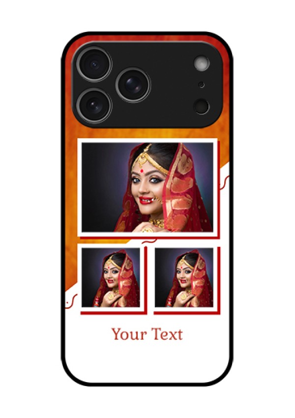 Apple iPhone 18 Pro Max Custom Glass Phone Case - Wedding Memories Design