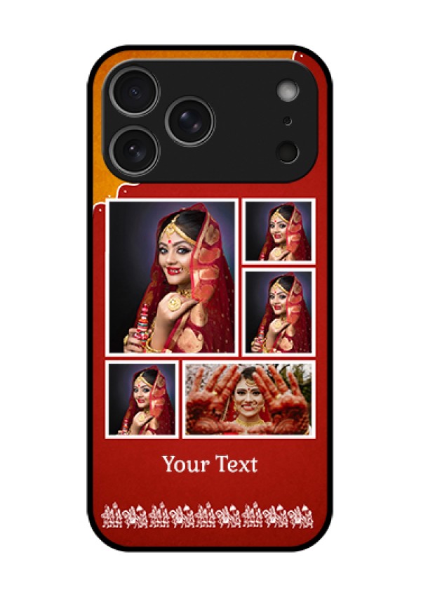 Apple iPhone 18 Pro Max Custom Glass Phone Case - Wedding Pic Upload Design