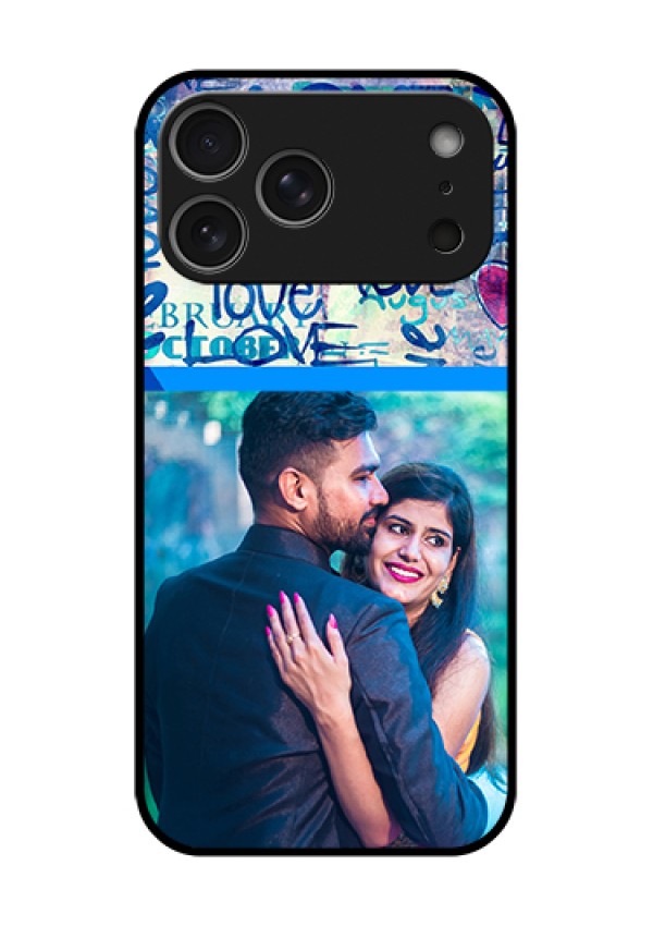 Apple iPhone 18 Pro Max Custom Glass Phone Case - Colorful Love Design