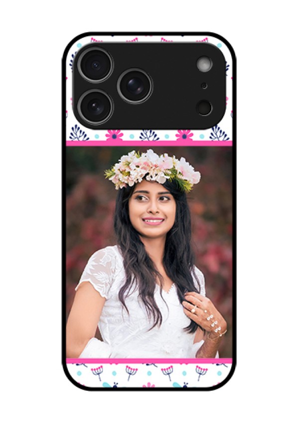 Apple iPhone 18 Pro Max Custom Glass Phone Case - Colorful Flower Design