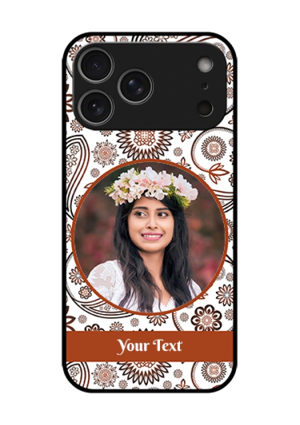Apple iPhone 18 Pro Max Custom Glass Phone Case - Abstract Flower Design