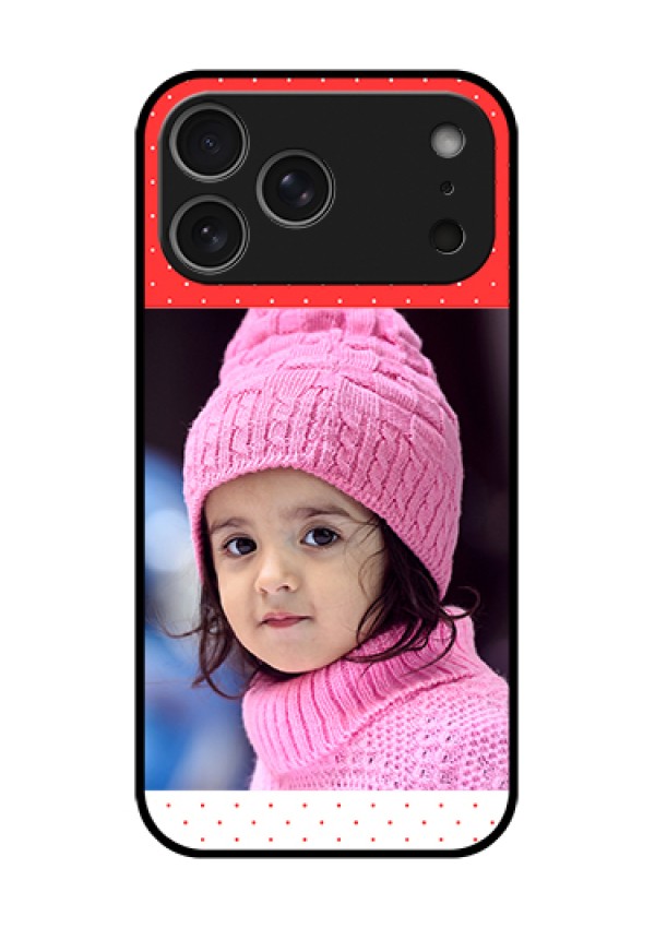 Apple iPhone 18 Pro Max Custom Glass Phone Case - Red Pattern Design