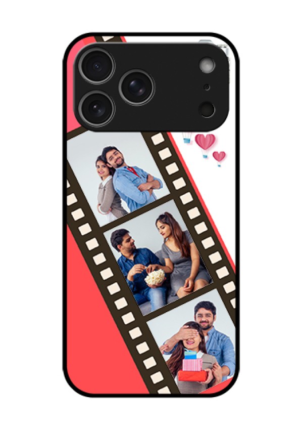 Apple iPhone 18 Pro Max Custom Glass Phone Case - 3 Image Holder With Film Reel