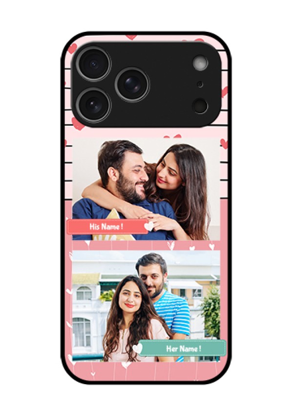 Apple iPhone 18 Pro Max Custom Glass Phone Case - Photo With Heart Design