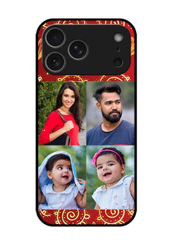 Apple iPhone 18 Pro Max Custom Glass Phone Case - 4 Image Traditional Design