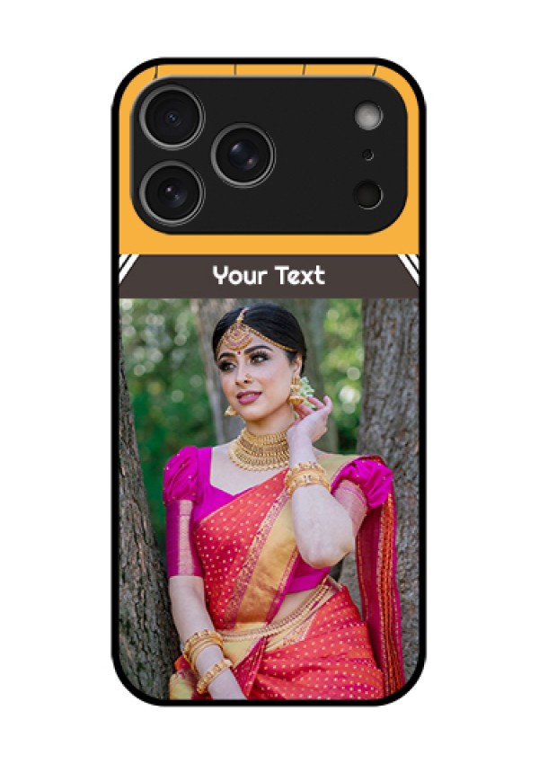 Apple iPhone 18 Pro Max Custom Glass Phone Case - With Family Picture And Icons