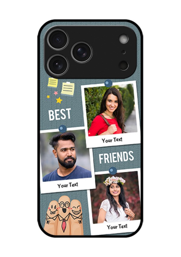 Apple iPhone 18 Pro Max Custom Glass Phone Case - Sticky Frames And Friendship Design