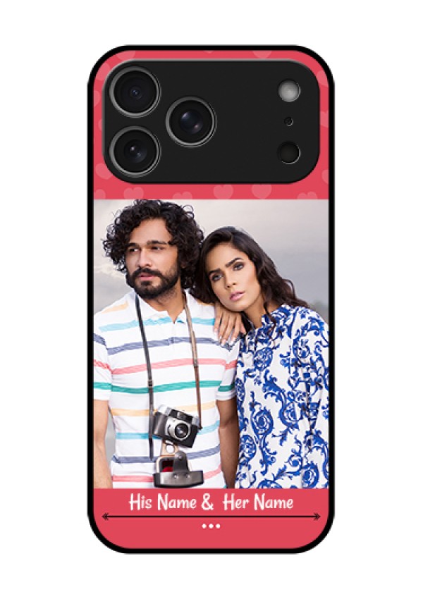 Apple iPhone 18 Pro Max Custom Glass Phone Case - Simple Love Design