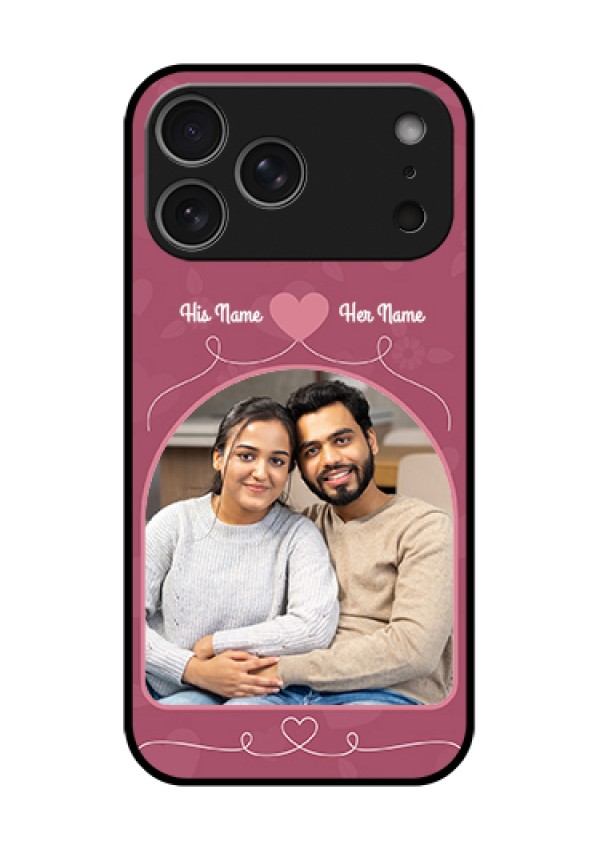 Apple iPhone 18 Pro Max Custom Glass Phone Case - Love Floral Design