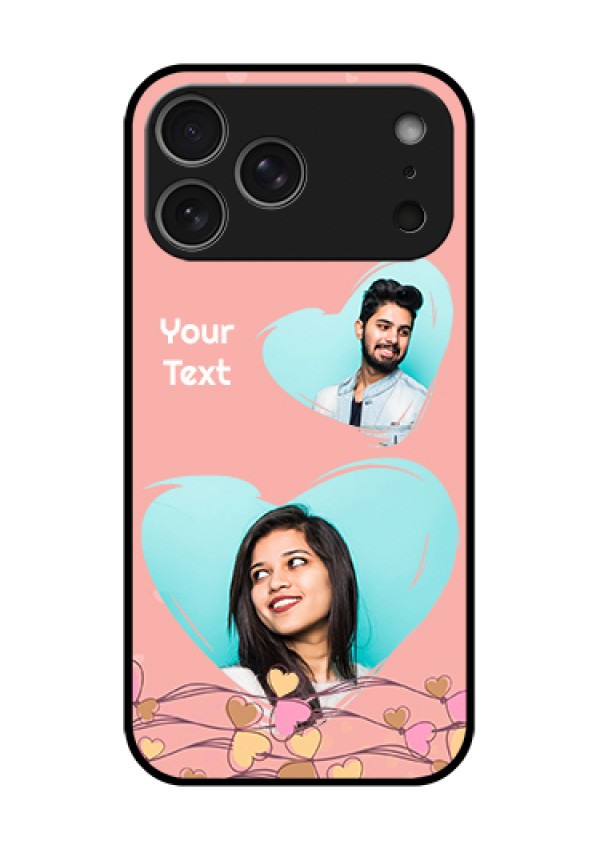 Apple iPhone 18 Pro Max Custom Glass Phone Case - Love Doodle Design