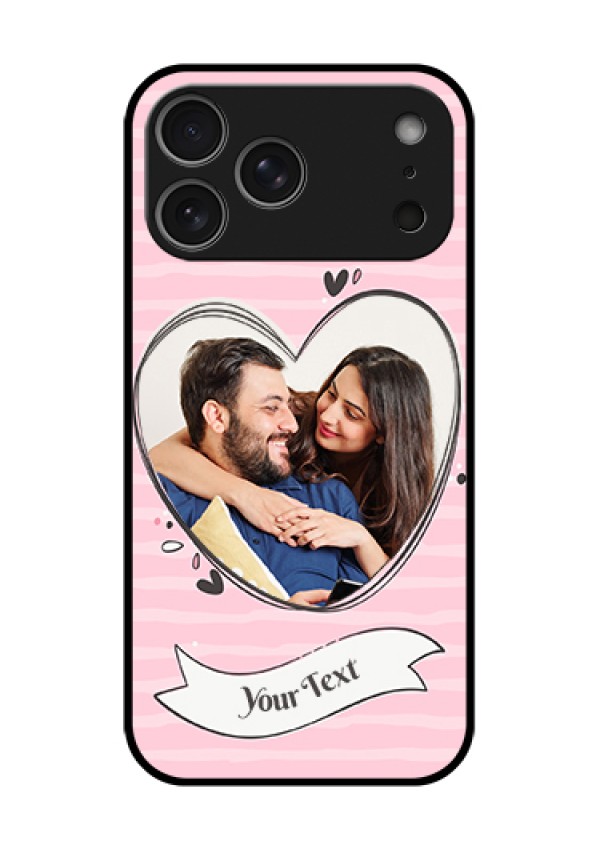 Apple iPhone 18 Pro Max Custom Glass Phone Case - Vintage Heart Design