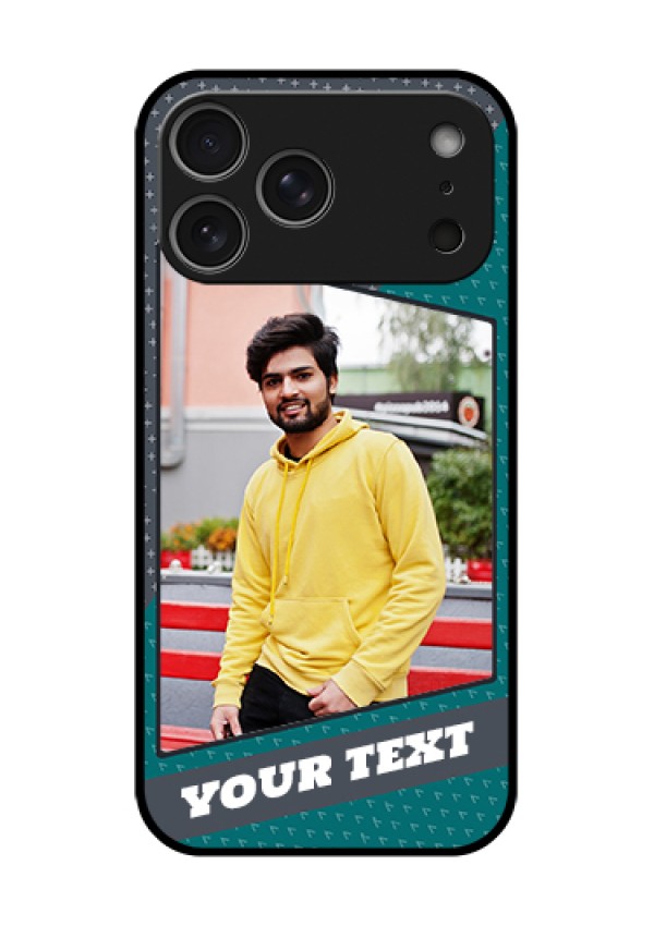 Apple iPhone 18 Pro Max Custom Glass Phone Case - Background Pattern Design With Quote