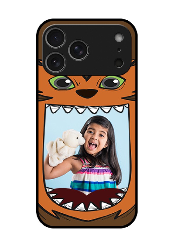 Apple iPhone 18 Pro Max Custom Glass Phone Case - Owl Monster Back Case Design