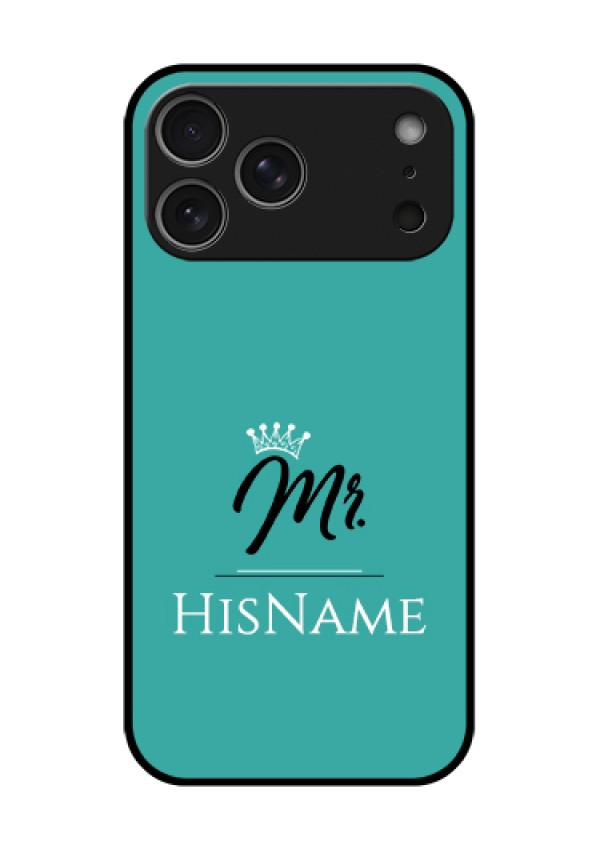 Apple iPhone 18 Pro Max Custom Glass Phone Case - Mr With Name Design