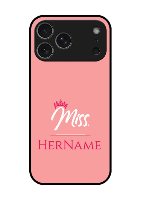 Apple iPhone 18 Pro Max Custom Glass Phone Case - Mrs With Name Design