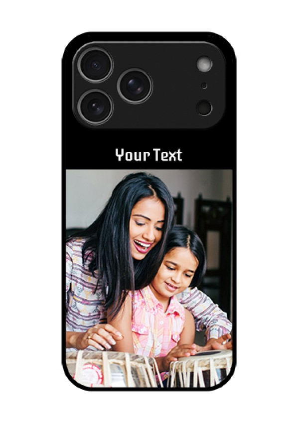 Apple iPhone 18 Pro Max Custom Glass Phone Case - Photo With Name Design