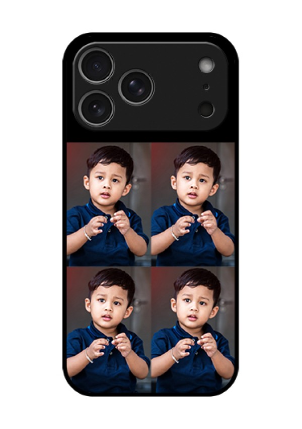 Apple iPhone 18 Pro Max Custom Glass Phone Case - 4 Image Holder Design