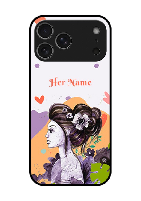 Apple iPhone 18 Pro Max Custom Glass Phone Case - Woman And Nature Design