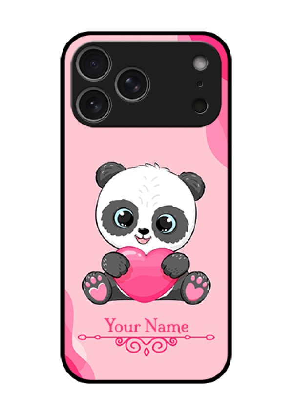 Apple iPhone 18 Pro Max Custom Glass Phone Case - Cute Panda Design