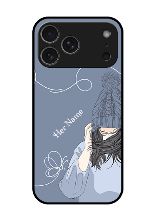 Apple iPhone 18 Pro Max Custom Glass Phone Case - Girl In Winter Outfit Design