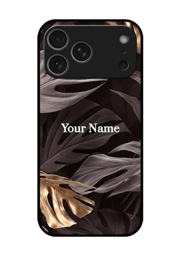 Apple iPhone 18 Pro Max Custom Glass Phone Case - Wild Leaves Digital Paint Design