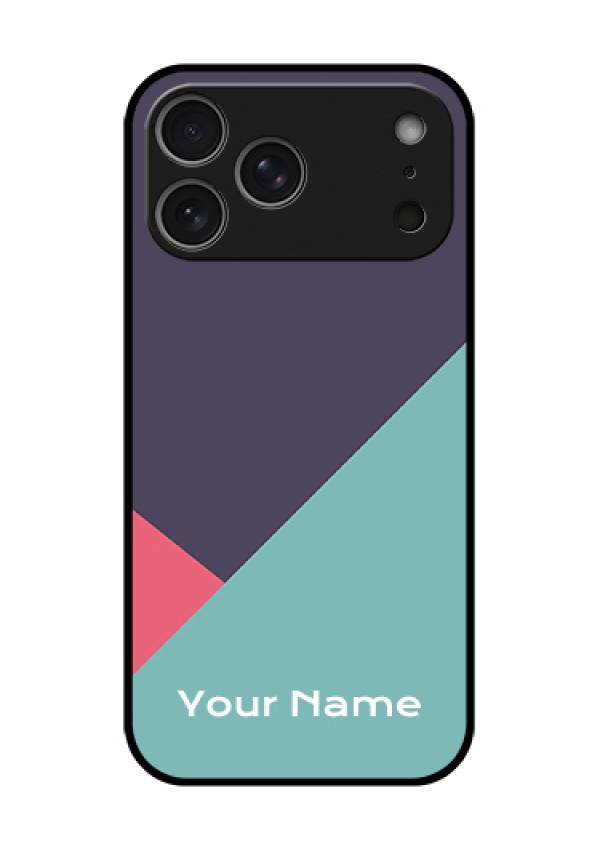 Apple iPhone 18 Pro Max Custom Glass Phone Case - Tri Color Abstract Design