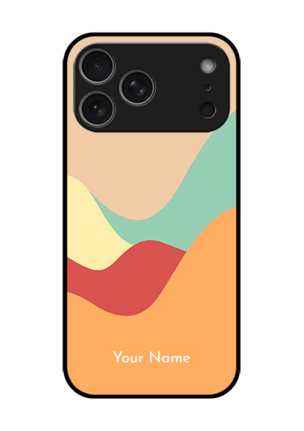 Apple iPhone 18 Pro Max Custom Glass Phone Case - Ocean Waves Multi - Colour Design