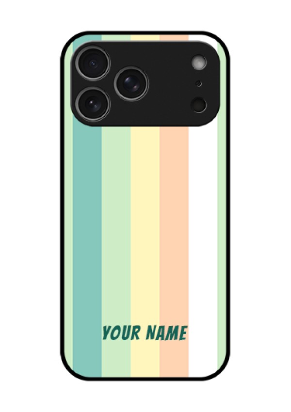 Apple iPhone 18 Pro Max Custom Glass Phone Case - Multi - Colour Stripes Design