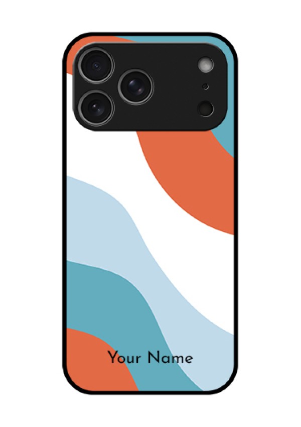 Apple iPhone 18 Pro Max Custom Glass Phone Case - Coloured Waves Design