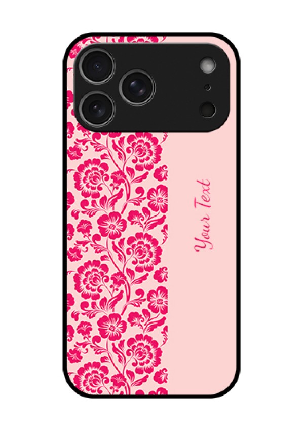 Apple iPhone 18 Pro Max Custom Glass Phone Case - Attractive Floral Pattern Design