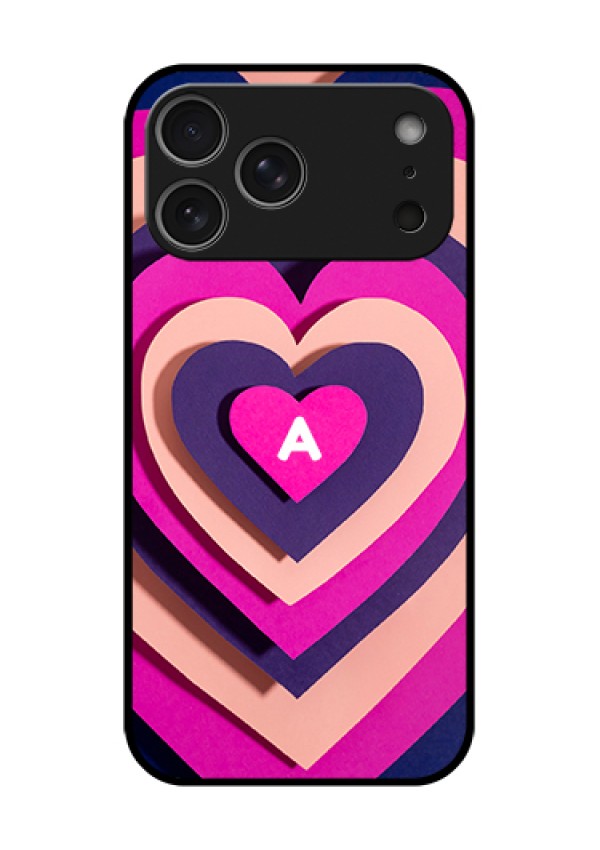 Apple iPhone 18 Pro Max Custom Glass Phone Case - Cute Heart Pattern Design