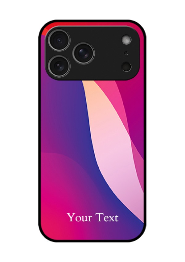 Apple iPhone 18 Pro Max Custom Glass Phone Case - Digital Abstract Overlap Design