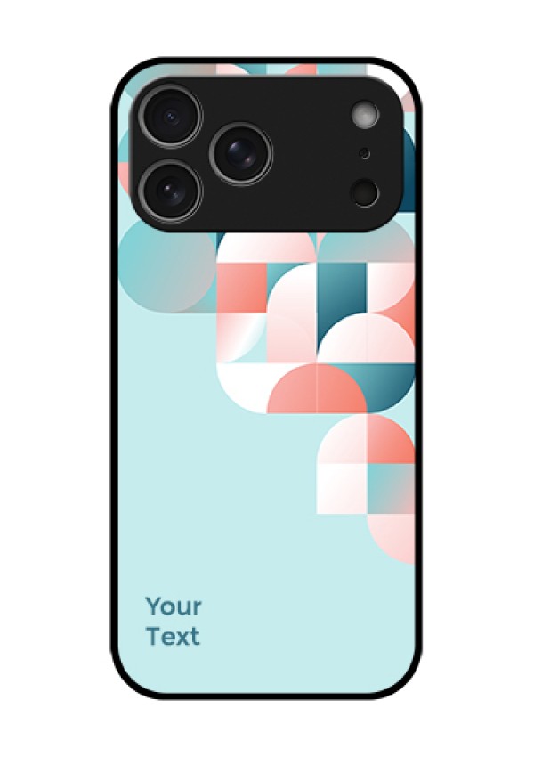 Apple iPhone 18 Pro Max Custom Glass Phone Case - Stylish Semi - Circle Pattern Design
