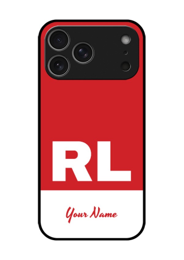 Apple iPhone 18 Pro Max Custom Glass Phone Case - Dual Tone Custom Text Design