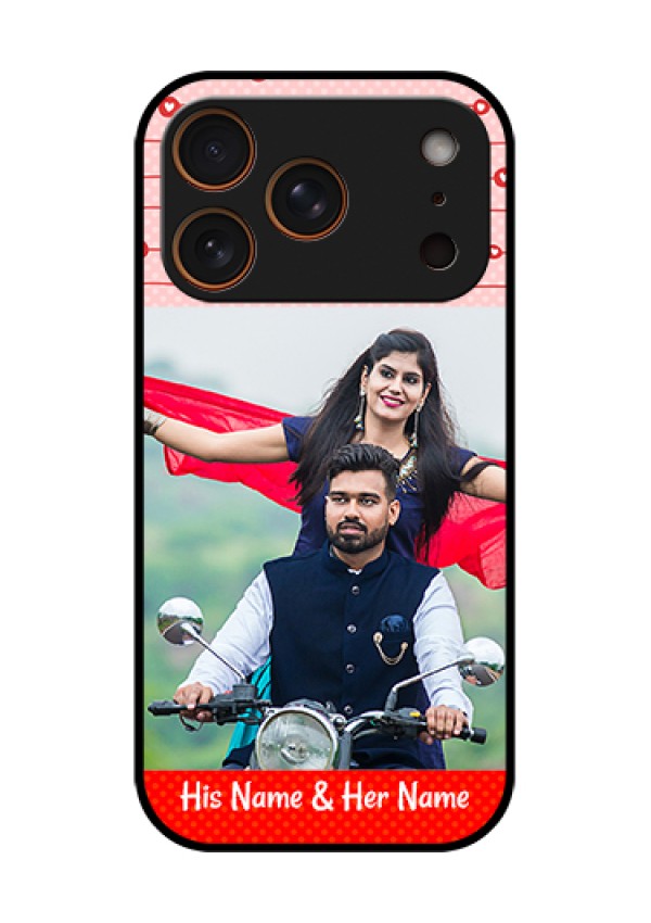 Apple iPhone 18 Pro Custom Glass Phone Case - Red Pattern Case Design