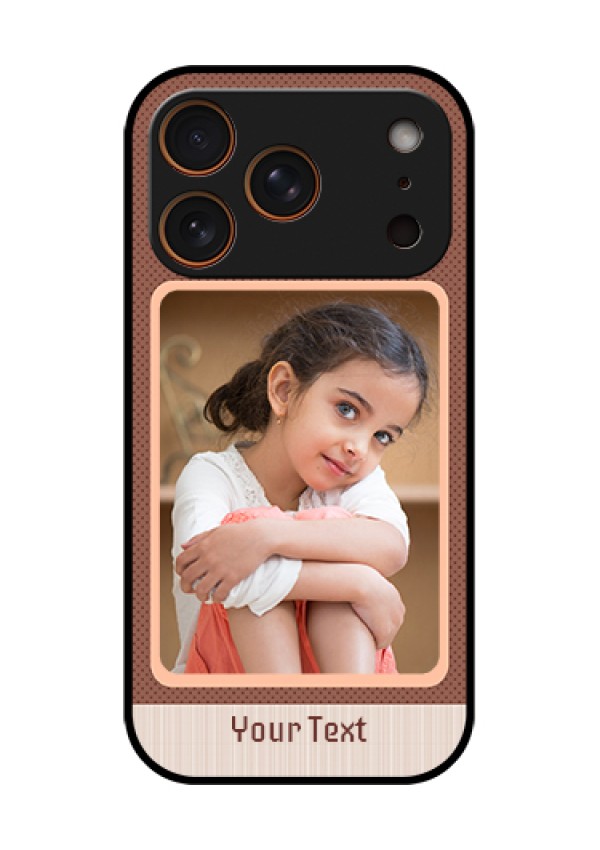 Apple iPhone 18 Pro Custom Glass Phone Case - Simple Pic Upload Design